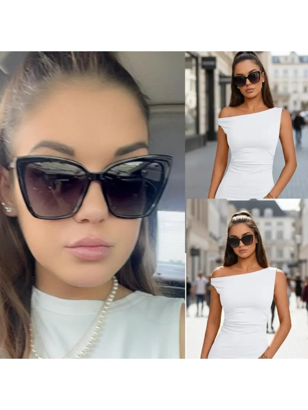 Trendy Oversized Cat Eye Sunglasses for Women | Handmade Acetate Shades for